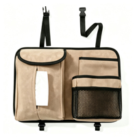 Sac de rangement multi-poches suspendu pour siège arrière, sac de rangement pour dossier de siège de voiture en cuir avec 4 à 7 compartiments