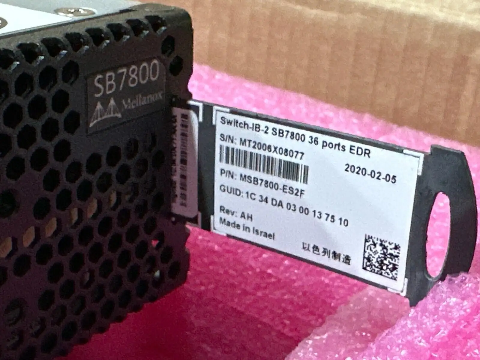 Mellonax QSFP28 100G SB7800 36 포트 파이버 채널 스마트 스위치