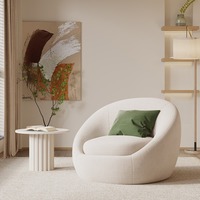 Fauteuil simple en cuir en forme d'œuf, moderne et éco-responsable, durable pour hôtel, hôpital, appartement, salle de sport, villa, école, salon de beauté