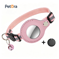 Traceur anti-perte pour animaux de compagnie Petora, double système iOS et Android, avec localisateur réfléchissant nocturne, collier pour chat et chien