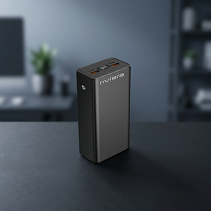 Custom Logo 20000mAh USB C Fast Charger Power Bank <b>LED</b> Indicator 22.5W Portable Plastic Battery Pack 10W Micro USB Power Station - Product Image 3