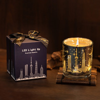 AIKUN Bougie parfumée artisanale en métal à double couche romantique pour la décoration de la maison, cadeau de mariage, anniversaire, Noël, Diwali