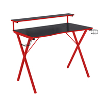 Meilleur bureau de jeu pour ordinateur avec surface en fibre de carbone, chaise de jeu avec table pour PC, noir