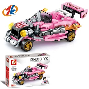 Bloques de construcción de coches de carreras modelo de fórmula kits de bloques de coches desafiantes juguetes de supercoches para niños pequeños artículos promocionales furiosos - Product Image 3