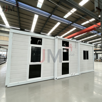 JJM Maisons préfabriquées portables pliantes de 20 et 40 pieds, villas mobiles, bureaux conteneurs extensibles et pliables à 2 ou 3 chambres