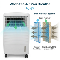 Refroidisseur d'air évaporatif portable personnel pour intérieur, maison et extérieur, refroidisseur d'air solaire DC pour le désert