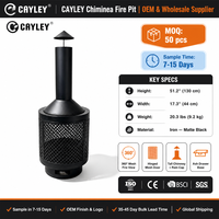 Poêle à bois d'extérieur haut de gamme CAYLEY pour le camping en plein air, le chauffage de la plage, foyer sécurisé en maille pour jardin, patio, réunions de famille