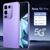 Smartphone Note50Pro 5G CPU Deca Core Kamera Belakang Ganda 48+108MP Layar HD 7.3 Inci 7800mAh Tersedia Global untuk Grosir