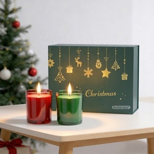 Boîte d'emballage de bougies de Noël 2026 de haute qualité, boîte cadeau magnétique de luxe estampée à chaud avec logo personnalisé - Product Image 3