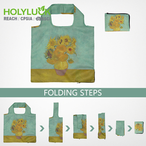 Van Gogh peint à la main peinture à l'huile sac à provisions célèbre peinture motif sac de rangement Portable sac pliant - Product Image 6