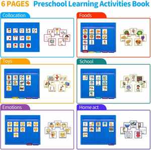 Material Vocabulary Learning Materials Speech Supplements Visual Communication <b>Book</b> for Kids Toddlers Autism <b>Educational</b> Felt - Product Image 3