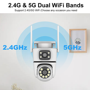 Tuya Smart 8MP Draadloze PTZ-beveiligingscamera voor buiten met dubbele lens, bewegingsdetectie, IP66 waterdicht, nachtzicht en tweerichtingsaudio - Product Image 4