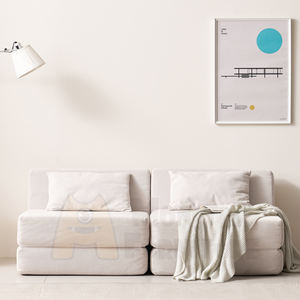 Canapé compressé Isla, canapé confortable en mousse, scellé sous vide pour un transport facile, sans assemblage, tissu imperméable, adapté aux animaux domestiques, avec housse amovible - Product Image 3