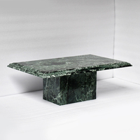 Table basse carrée en marbre Tostone, durable, moderne, naturelle, Verde Alpi Beige, pour salon, meubles de maison, appartement, intérieur