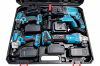 Ensemble d'outils électriques sans fil au lithium-ion 21V, 4 batteries, 2 chargeurs, perceuse à percussion rotative, meuleuse d'angle, clé à chocs, 800W, 350Nm