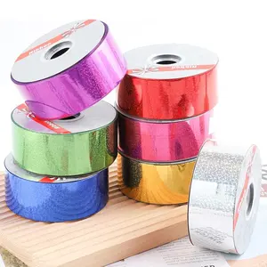 Dekoration Party Geschenk box Verpackung Solid PP Ribbon Wide Custom ized Farben Kunststoff Ribbon Roll