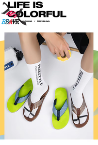 New Low Price Men's Fashion Trend Flip Flops Outdoor Beach <b>Slippers</b> - Product Image 5