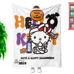 Manta <span class=keywords><strong>de</strong></span> <span class=keywords><strong>toalla</strong></span> <span class=keywords><strong>de</strong></span> franela suave con dibujos animados <span class=keywords><strong>de</strong></span> Navidad y Halloween <span class=keywords><strong>de</strong></span> diseñador impresa personalizada al por mayor para la decoración del hogar del sofá - Product Image 2