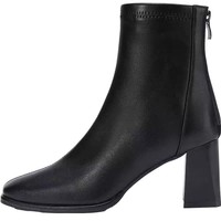 Nouvelle Tendance Bottines Courtes Femme à Bout Carré, Talon Carré Moyen, Fermeture Éclair Arrière, Style Minimaliste, Élégantes pour Soirées et Quotidien, Bottes d'Hiver