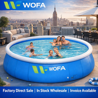Outdoor Schmetterlingsförmiger und Runder PVC Aufblasbarer Swimmingpool für Erwachsene und Kinder Großer Wasser-Spiel- und Planschpool
