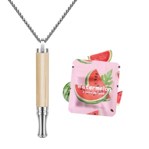 2025 Stainless Steel Vaporless Aromatherapy Jewelry Essential Oil Menthol Nasal Inhaler Energy Relieve Anxiety <b>Diffuser</b> Necklace - Product Image 1