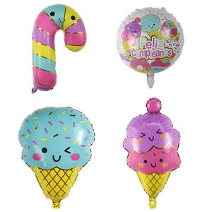 Trẻ Em Hạnh Phúc Sinh Nhật Đảng Trang Trí Ice Cream Cone Kẹo Lá Bóng Đơn Macarons Chủ Đề Tây Ban Nha Feliz Cumpleanos Bóng Bay - Product Image 1