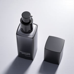 Set personalizzato gradiente nero di lusso per la cura della pelle bottiglia vuota di vetro 30g 50 40ml 100ml pompa per lozione 120ml con confezione per la cura della pelle - Product Image 3