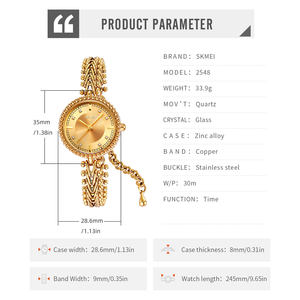 Exquisito Reloj de Cuarzo para Mujer con Esfera de Diamantes Estilo Retro, Diseño de Negocios y Dibujos Animados, Resistente al Agua 3ATM, Personalizable - Product Image 2