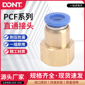 Pneumatic <b>Quick</b> <b>Connector</b> Brass Blue 4-01 6-01 8-01 10-01 12-01 Straight Through For Air Hoses - Product Image 5