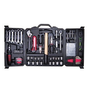 Nhà Kit Sửa chữa hộp OEM trường hợp khó khăn <span class=keywords><strong>160pcs</strong></span> tay công cụ thiết lập với kim loại rachet cờ lê kết hợp và ổ cắm thiết lập 1 năm bảo hành - Product Image 1