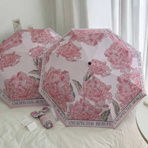 <span class=keywords><strong>Parapluie</strong></span> automatique coupe-vent, impression couleur intégrale, pliable, léger, protection UV, pour sac à main - Product Image 5