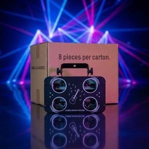Luces Profesionales para Escenario, Láser RGB de 4 Ojos a Todo Color, Luz de Escaneo para DJ, Tira de Luces para Bodas, DMX512, Activación por Sonido, Refrigeración por Ventilador - Product Image 3