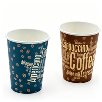 Gobelet à café en papier kraft à paroi simple compostable de qualité alimentaire, logo imprimé personnalisé, taille personnalisée, gobelet à emporter écologique