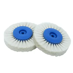 Dental Lab Jewelry Making Tools Polishing Brush Wheels Buff White Soft Goat Hair Diameter 80mm Tool