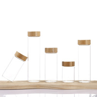 Tubes en verre cylindriques personnalisés de 1g, 2g, 3g, 5g, vert et rose, de qualité alimentaire, hermétiques, avec bouchon en aluminium ou en bois, pour l'emballage de sucre et de biscuits.