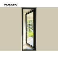 Nouvelle porte extérieure en aluminium très vendue, conception à seuil bas sur mesure, étanchéité supérieure pour villas et maisons jumillées