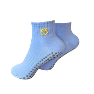 Calcetines Deportivos Personalizados para Hombre con Logotipo Personalizado, Calcetines de Tobillo Unisex con Cuello Redondo, Antideslizantes, para Correr, de Algodón Deportivo, Color Azul - Product Image 2