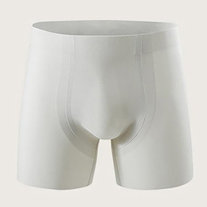 Calzoncillos bóxer sin costuras moldeados en 3D para hombre, de nailon con sensación de segunda piel, alta elasticidad, antibacterianos 10A, de color sólido. - Product Image 3