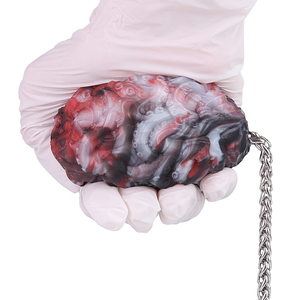 Huevos de dragón OEM con cadena de metal, correa de cuero, bolas anales de silicona para masajeador de vagina y próstata, sensación de tacto real para sexo oral, 18+ - Product Image 4