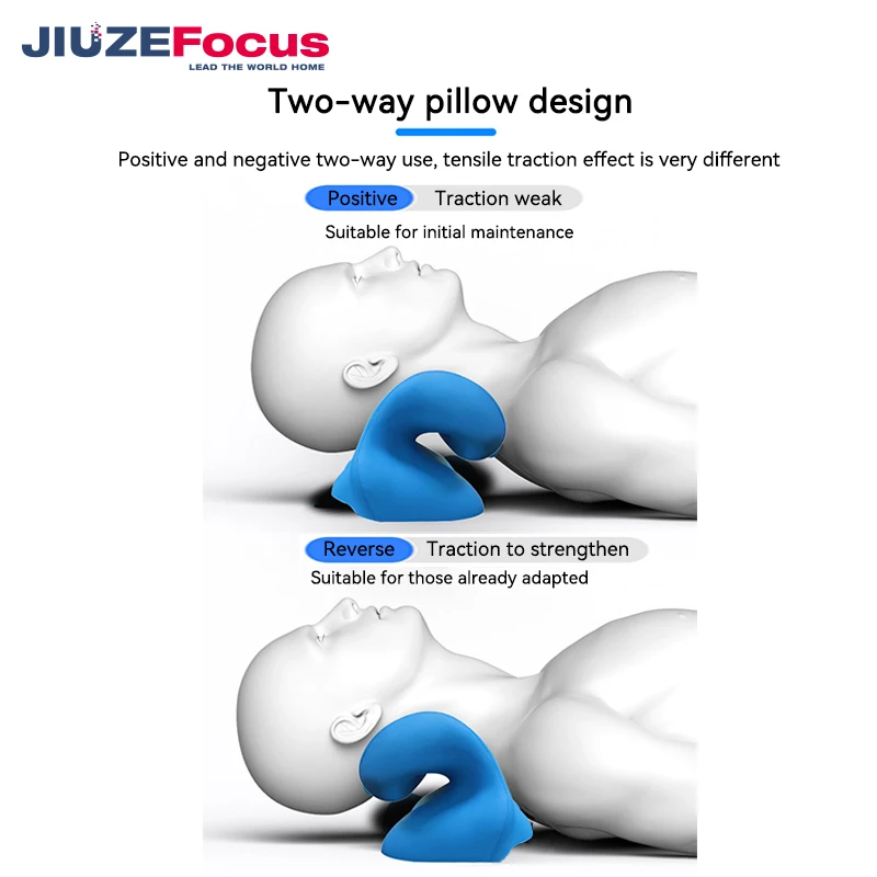 Cervical Traction Device for TMJ Pain Relief and Cervical Spine Alignment Chiropractic Neck Relaxer Pillow