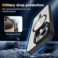 Accessoires mobiles en gros pour iPhone 16 Pro Étui magnétique en acrylique pour iPhone 16 Pro Max Étui de téléphone de luxe