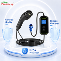 Chargeur EV portable 7kW 32A Mode 2 Type 2 230Vac Monophasé avec Courant Réglable, RCD, Écran LCD et Câble de 5m pour Garage Domestique Européen
