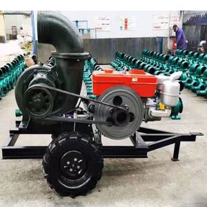Four Wheel Trailer 50kw Mobile Agricultural High Capacity Trailer diesel <b>Water</b> <b>Pump</b> for Irrigation - Product Image 4