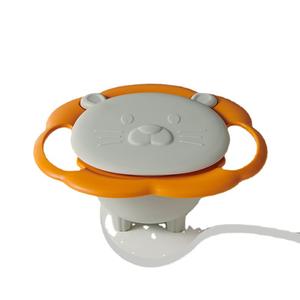 Cuenco giratorio de cartón de 360 grados, cuenco para comer anticaída para bebés y niños con plato de Material PP, <span class=keywords><strong>vajilla</strong></span> - Product Image 1