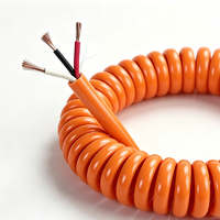 Kabel Ekstensi Spiral 3 Inti TPU PUR dengan Pegas Listrik