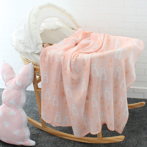 Populaire rose <span class=keywords><strong>coton</strong></span> wrap ensemble gots certifié bio <span class=keywords><strong>mousseline</strong></span> thermique nouveau-né hôpital bébé couverture de langes - Product Image 2