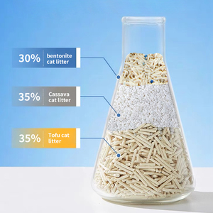 Litière pour chat de <span class=keywords><strong>haute</strong></span> qualité Vente en gros Usine de litière pour chat de <span class=keywords><strong>haute</strong></span> qualité Litière mélangée de manioc condensée sans poussière - Product Image 5