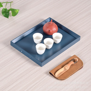 Plateau à thé en bambou Ogi Daisho, rectangulaire, bleu, petite, moyenne et grande taille, style minimaliste japonais, plateau de service pour tasses à thé, pour la maison - Product Image 1