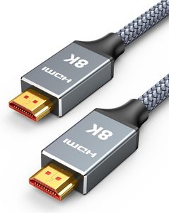 <span class=keywords><strong>Cable</strong></span> HDMI 2.1 FJGEAR 8K 60Hz 48Gbps Blindado para Juegos de PC/<span class=keywords><strong>TV</strong></span> 8K/Proyector de Cine <span class=keywords><strong>en</strong></span> Casa con Certificación CE, Hierro Estable, Buena Calidad - Product Image 1