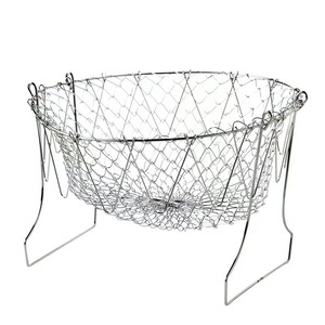 Escurridor <span class=keywords><strong>de</strong></span> cesta <span class=keywords><strong>de</strong></span> Chef francés para freír, enjuague <span class=keywords><strong>de</strong></span> vapor plegable multifunción, cesta mágica, cesta <span class=keywords><strong>de</strong></span> malla, colador, red, utensilios <span class=keywords><strong>de</strong></span> cocina - Product Image 2